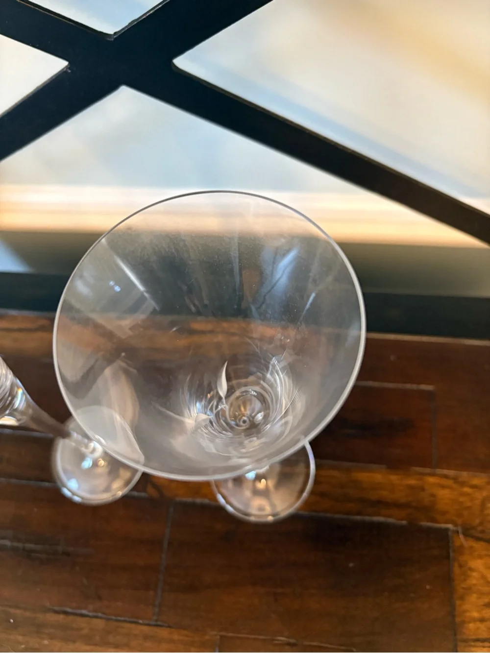 Etched Lenox Crystal Champagne Flutes - Clear Glass (Set of 2)